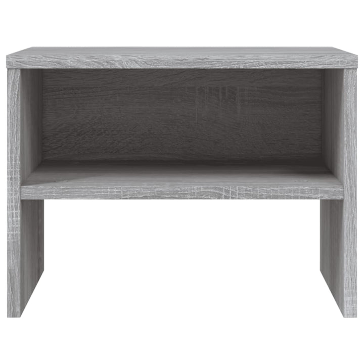sengeborde 2 stk. 40x30x30 cm konstrueret træ grå sonoma-eg
