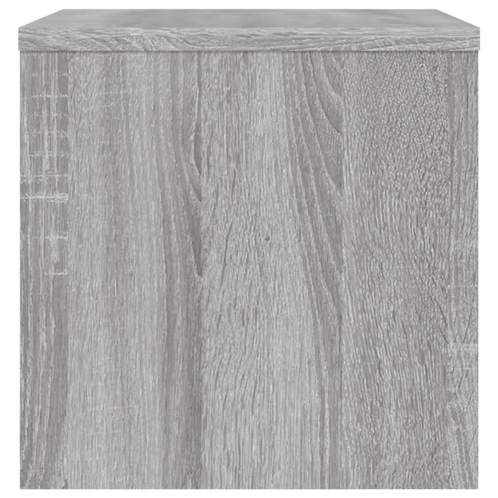 sengeborde 2 stk. 40x30x30 cm konstrueret træ grå sonoma-eg