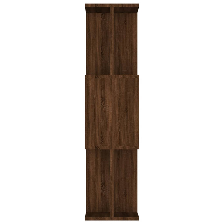 bogreol/rumdeler 80x24x96 cm konstrueret træ brun eg
