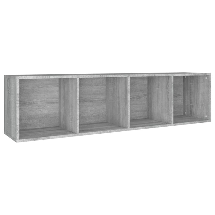 bogreol/tv-bord 36x30x143 cm konstrueret træ grå sonoma-eg