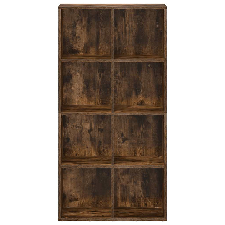 bogreol/skænk 66x30x130 cm konstrueret træ røget egetræ