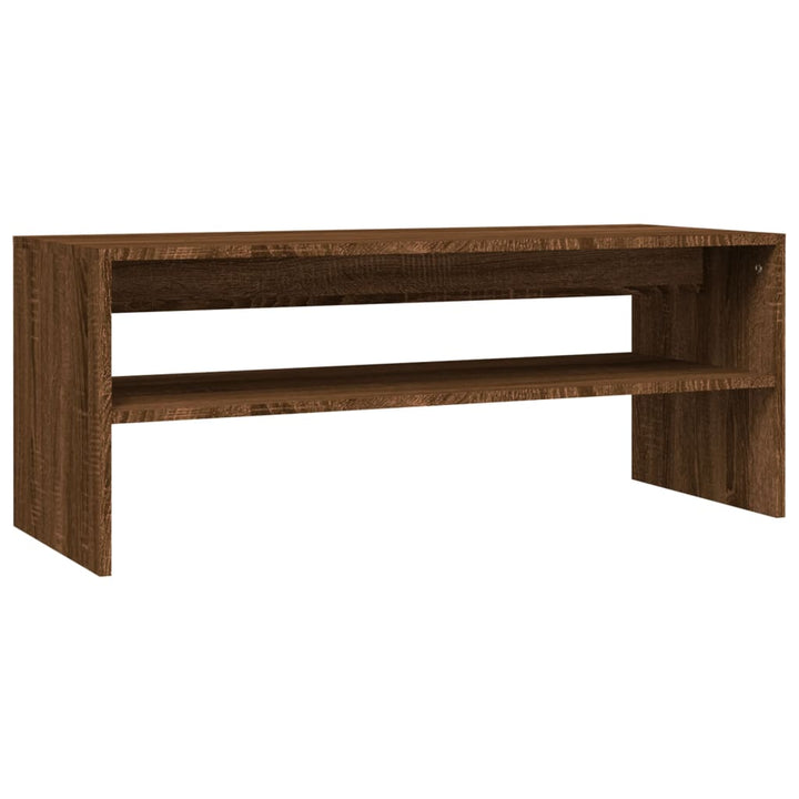 sofabord 100x40x40 cm konstrueret træ brun egetræsfarve