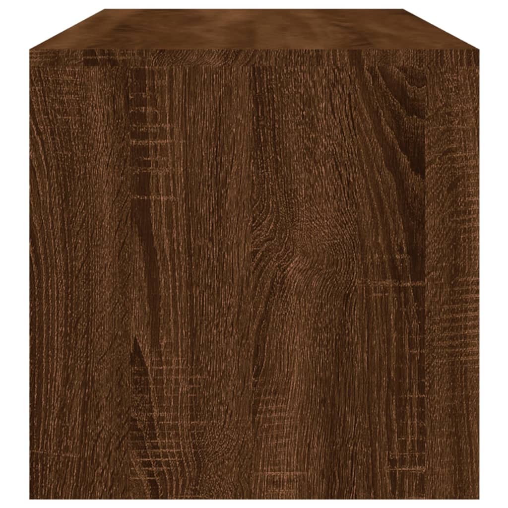 sofabord 100x40x40 cm konstrueret træ brun egetræsfarve