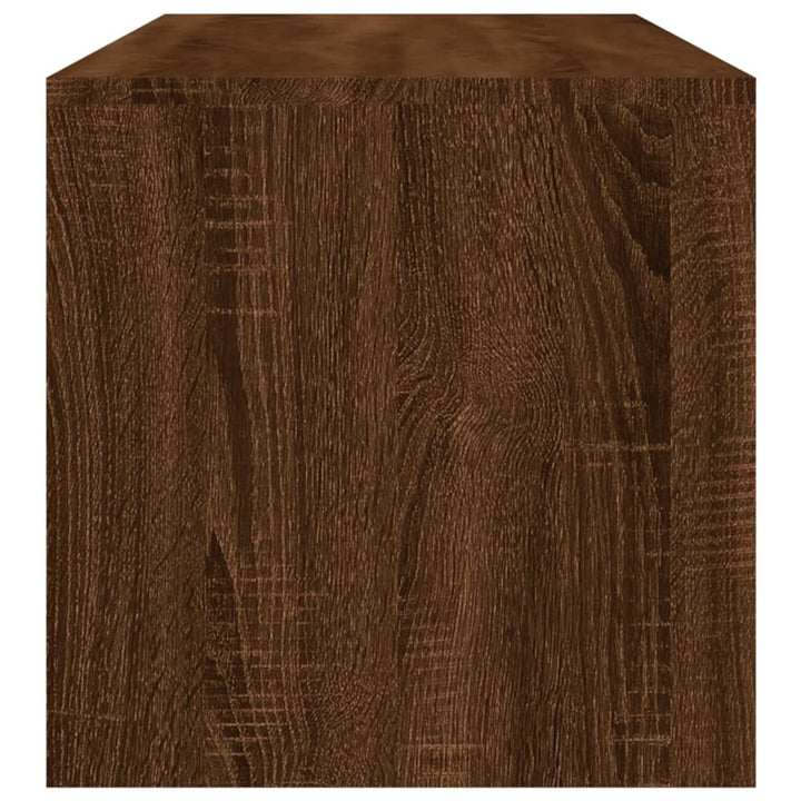 sofabord 100x40x40 cm konstrueret træ brun egetræsfarve