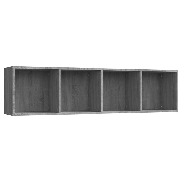 bogreol/tv-bord 143x30x36 cm konstrueret træ grå sonoma-eg