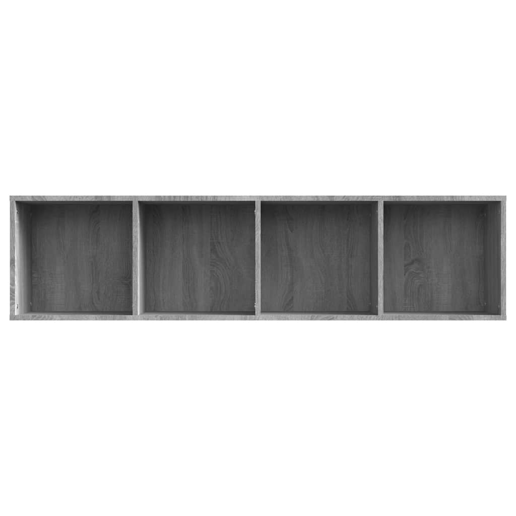 bogreol/tv-bord 143x30x36 cm konstrueret træ grå sonoma-eg