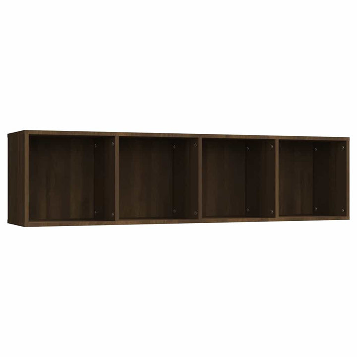 bogreol/tv-skab 143x30x36 cm konstrueret træ brun egetræ