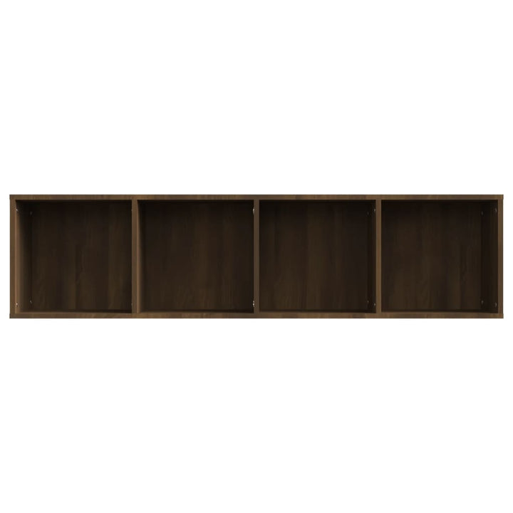 bogreol/tv-skab 143x30x36 cm konstrueret træ brun egetræ