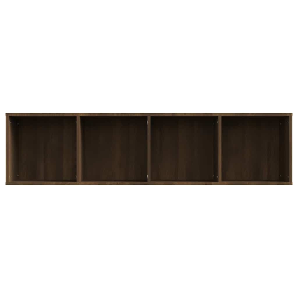bogreol/tv-skab 143x30x36 cm konstrueret træ brun egetræ