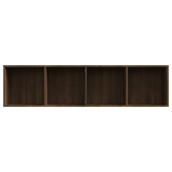 bogreol/tv-skab 143x30x36 cm konstrueret træ brun egetræ