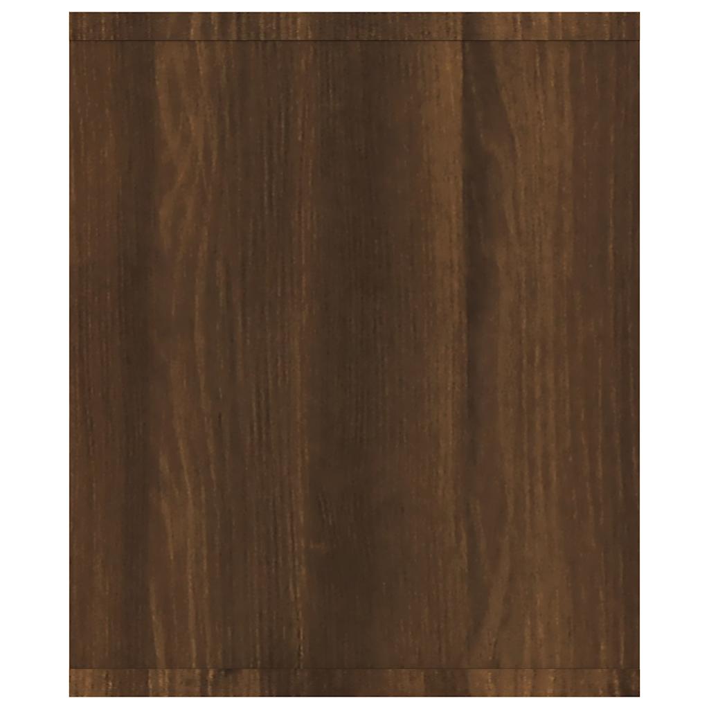 bogreol/tv-skab 143x30x36 cm konstrueret træ brun egetræ