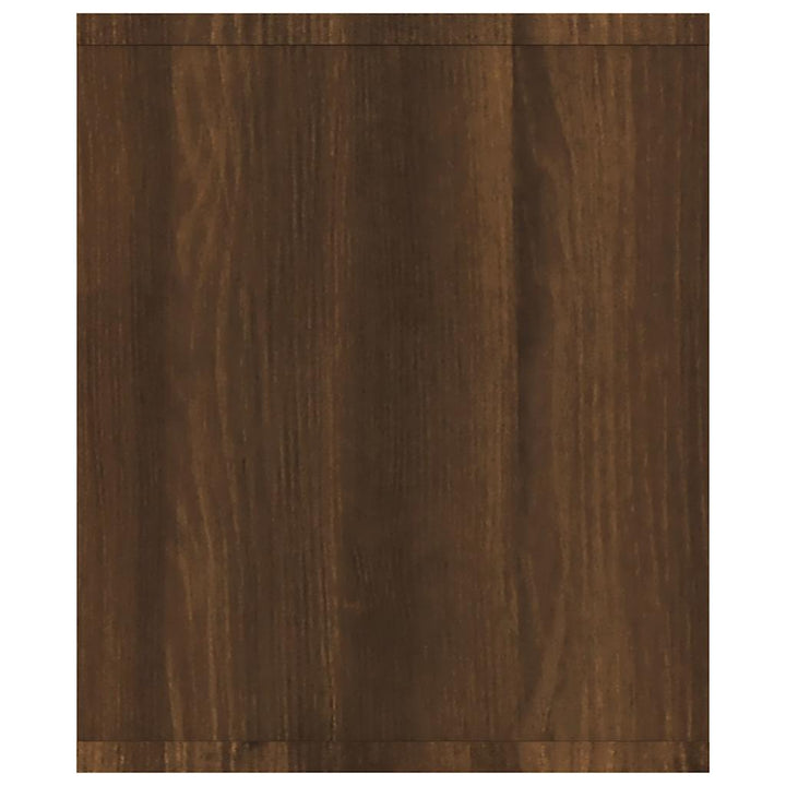 bogreol/tv-skab 143x30x36 cm konstrueret træ brun egetræ