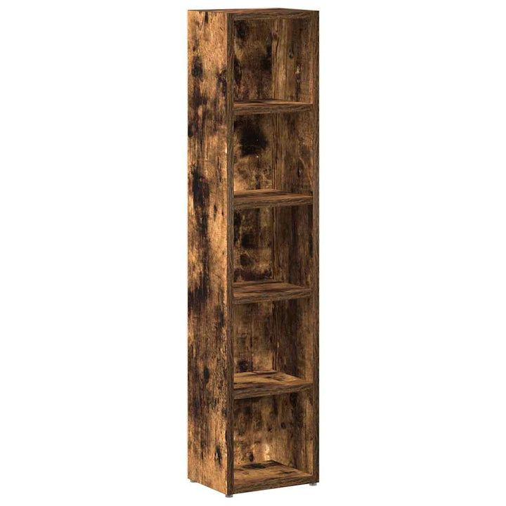 cd-reoler 2 stk. 21x16x93,5 cm konstrueret træ røget egetræ