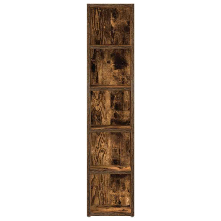 cd-reoler 2 stk. 21x16x93,5 cm konstrueret træ røget egetræ