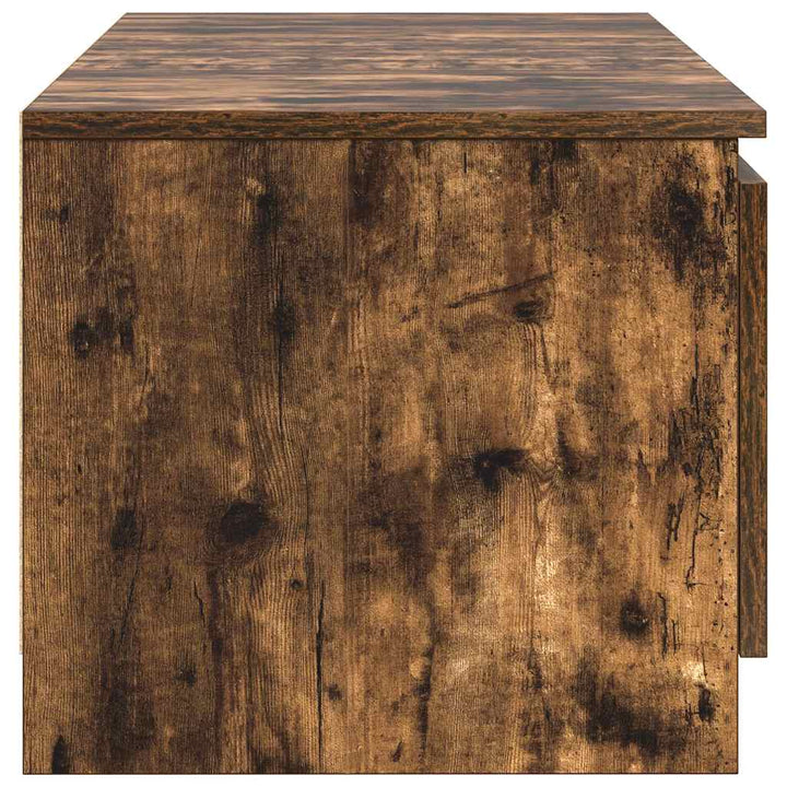 tv-bord 140x40x35,5 cm konstrueret træ røget egetræsfinish