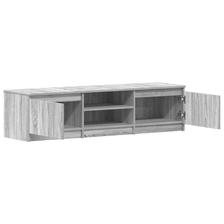 tv-bord 140x40x35,5 cm konstrueret træ grå sonoma-eg