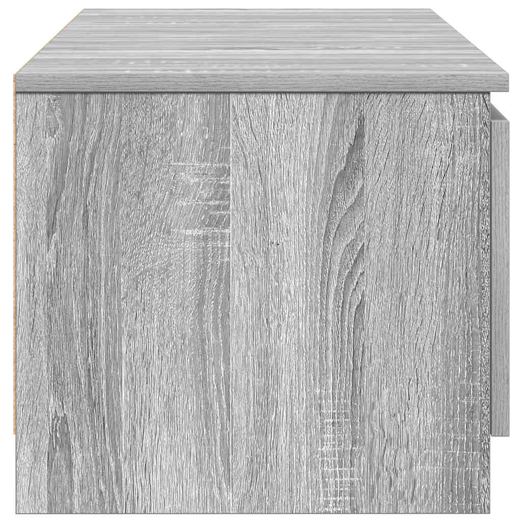 tv-bord 140x40x35,5 cm konstrueret træ grå sonoma-eg