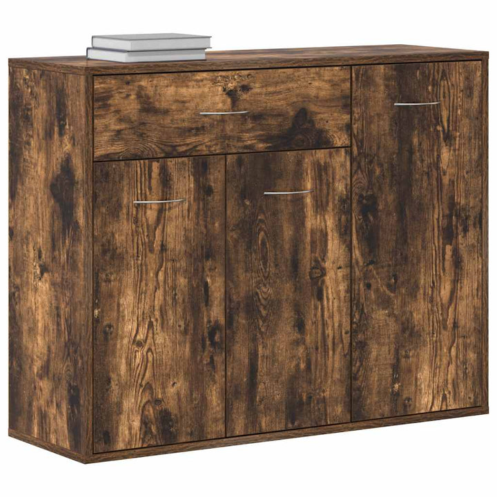 skænk 88x30x70 cm konstrueret træ røget egetræsfarve