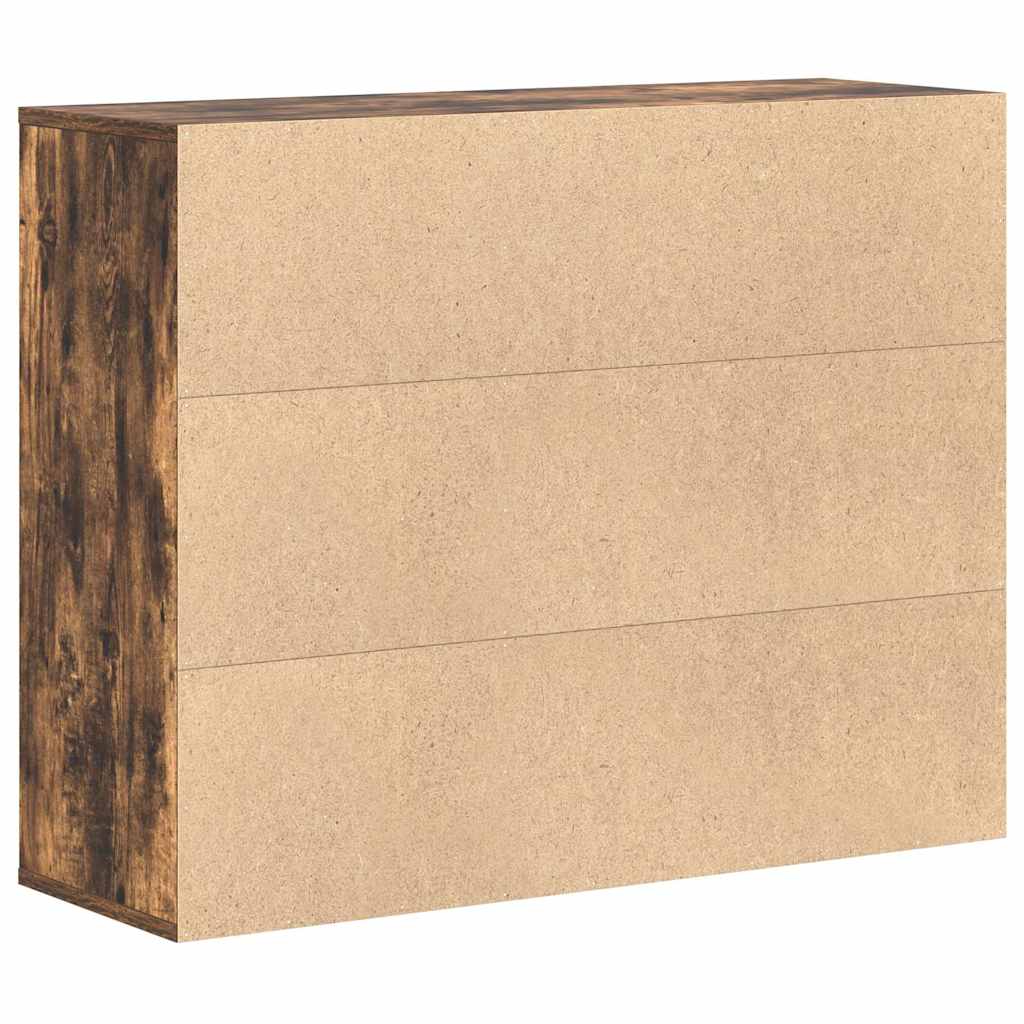 skænk 88x30x70 cm konstrueret træ røget egetræsfarve