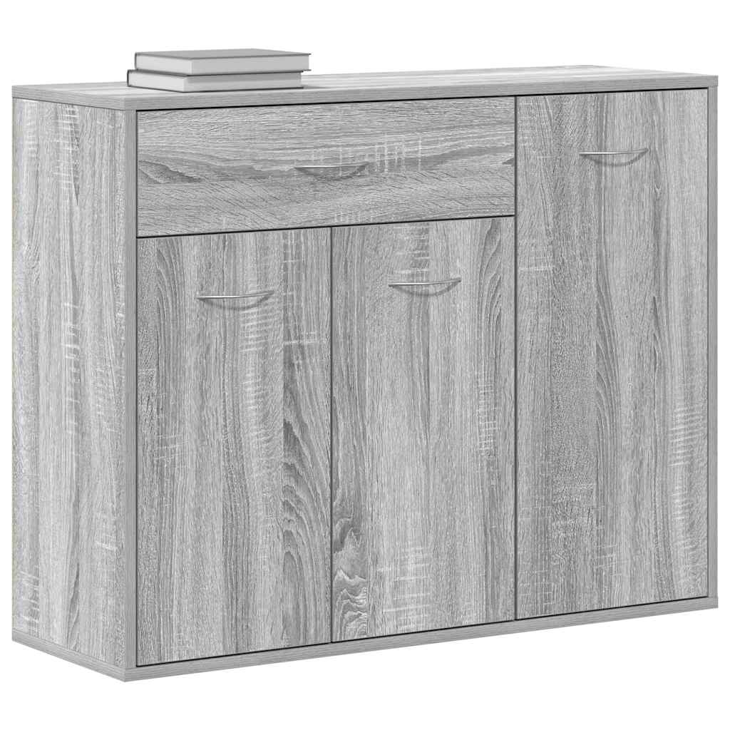 skænk 88x30x70 cm konstrueret træ grå sonoma-eg