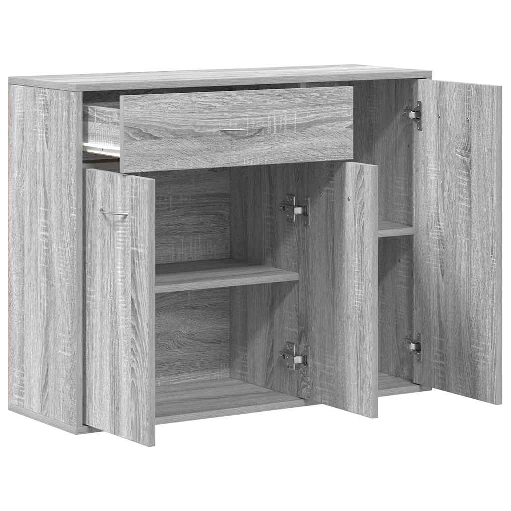 skænk 88x30x70 cm konstrueret træ grå sonoma-eg