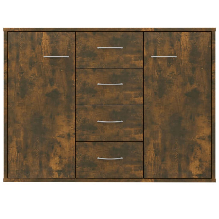 skænk 88x30x65 cm konstrueret træ røget egetræsfarve