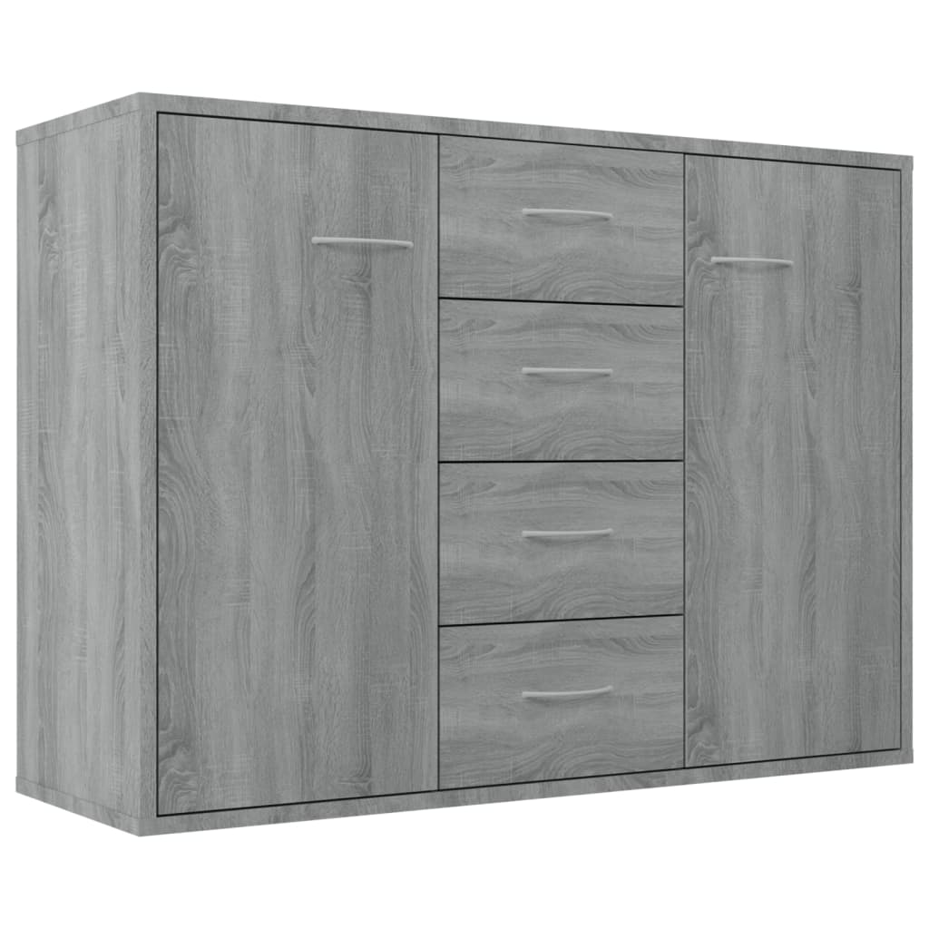skænk 88x30x65 cm konstrueret træ grå sonoma-eg