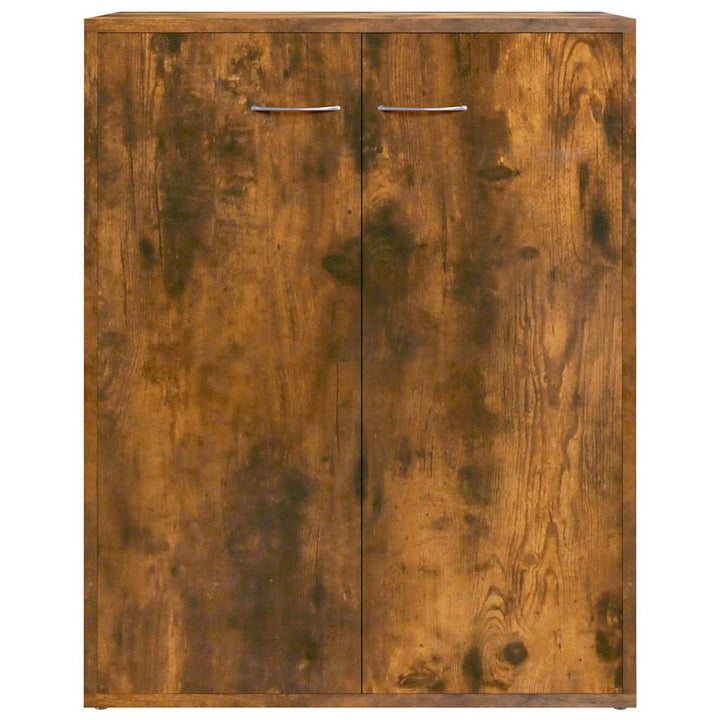 skænk 60x30x75 cm konstrueret træ røget egetræsfarve