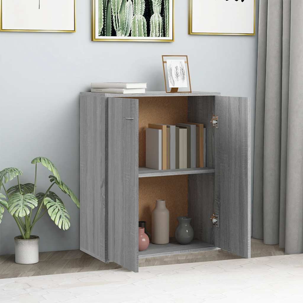 skænk 60x30x75 cm konstrueret træ grå sonoma-eg