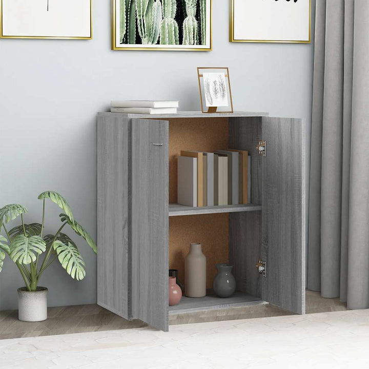 skænk 60x30x75 cm konstrueret træ grå sonoma-eg