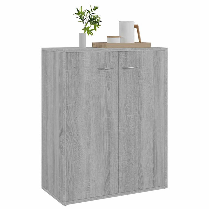 skænk 60x30x75 cm konstrueret træ grå sonoma-eg