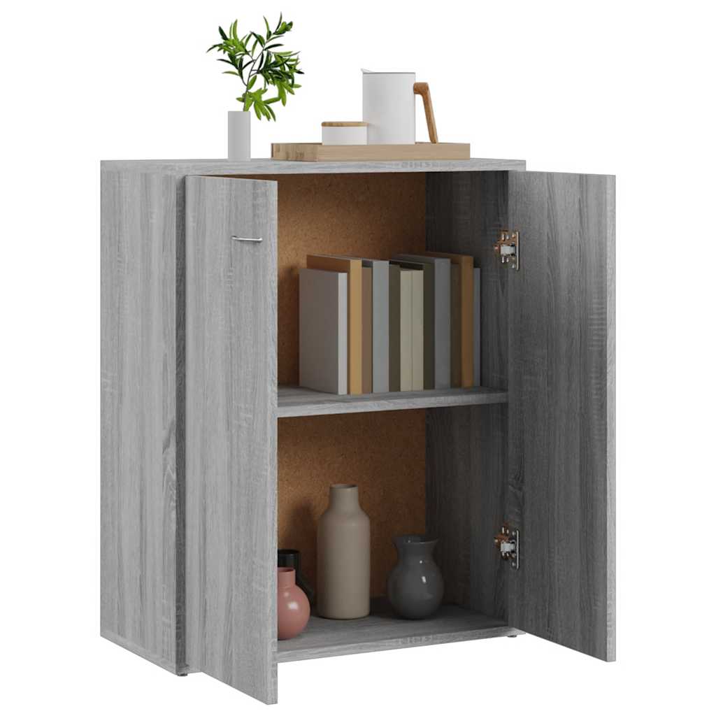 skænk 60x30x75 cm konstrueret træ grå sonoma-eg