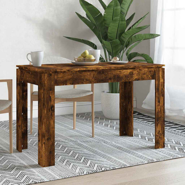 spisebord 120x60x76 cm konstrueret træ røget egetræsfarve