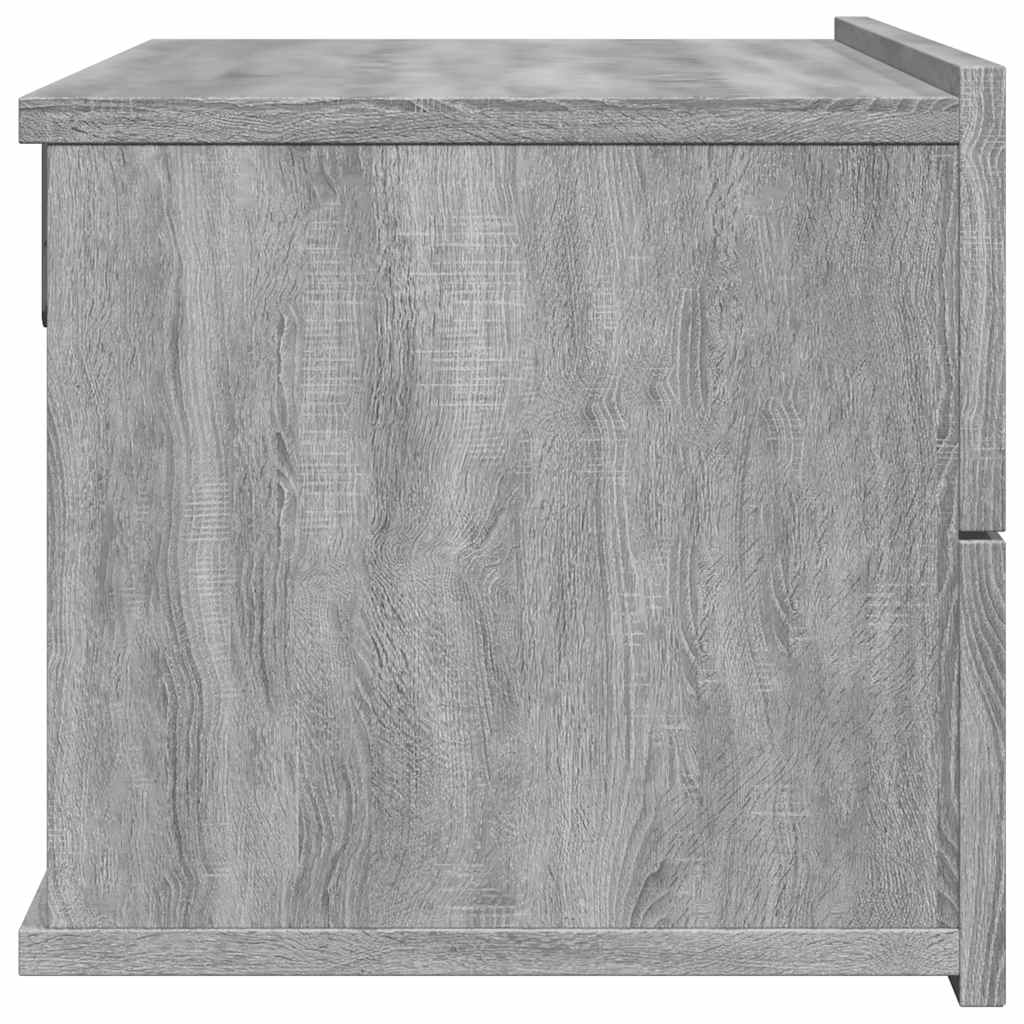 sengeborde 2 stk. 40x30x30 cm konstrueret træ grå sonoma-eg