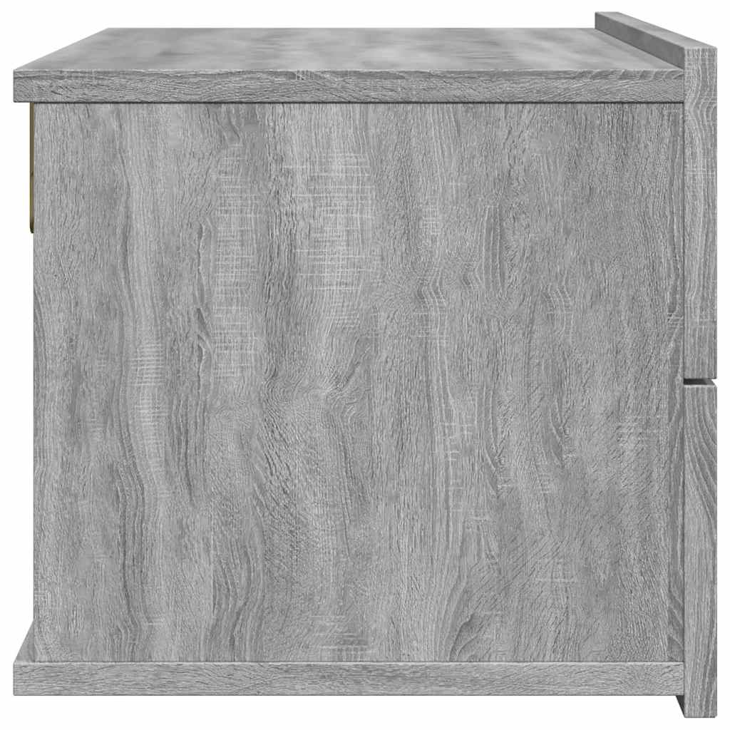 sengeborde 2 stk. 40x30x30 cm konstrueret træ grå sonoma-eg