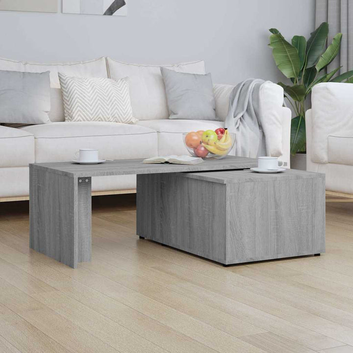 sofabord 150x50x35 cm konstrueret træ grå sonoma-eg