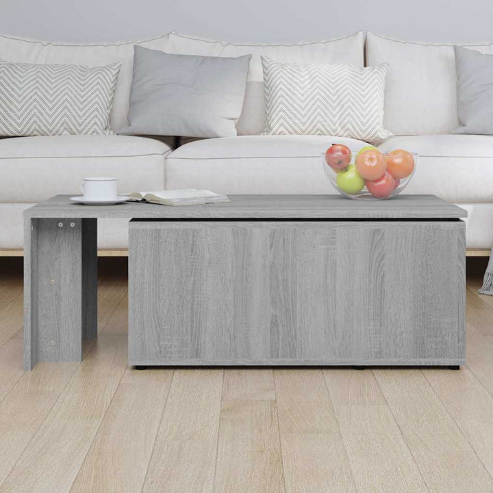 sofabord 150x50x35 cm konstrueret træ grå sonoma-eg