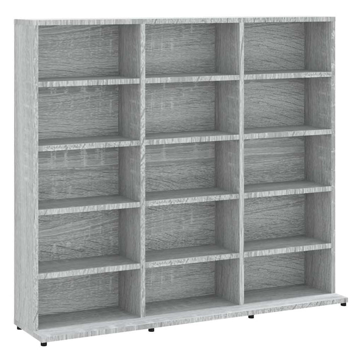 cd-reol 100x23x89,5 cm konstrueret træ grå sonoma