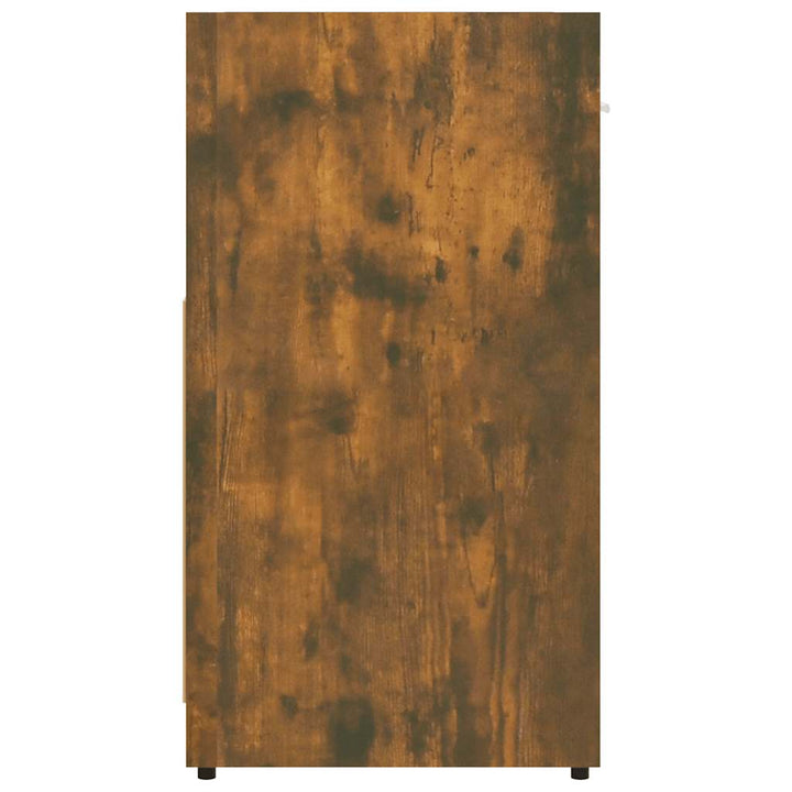 badeværelsesskab 60x33x60 cm konstrueret træ røget egetræ