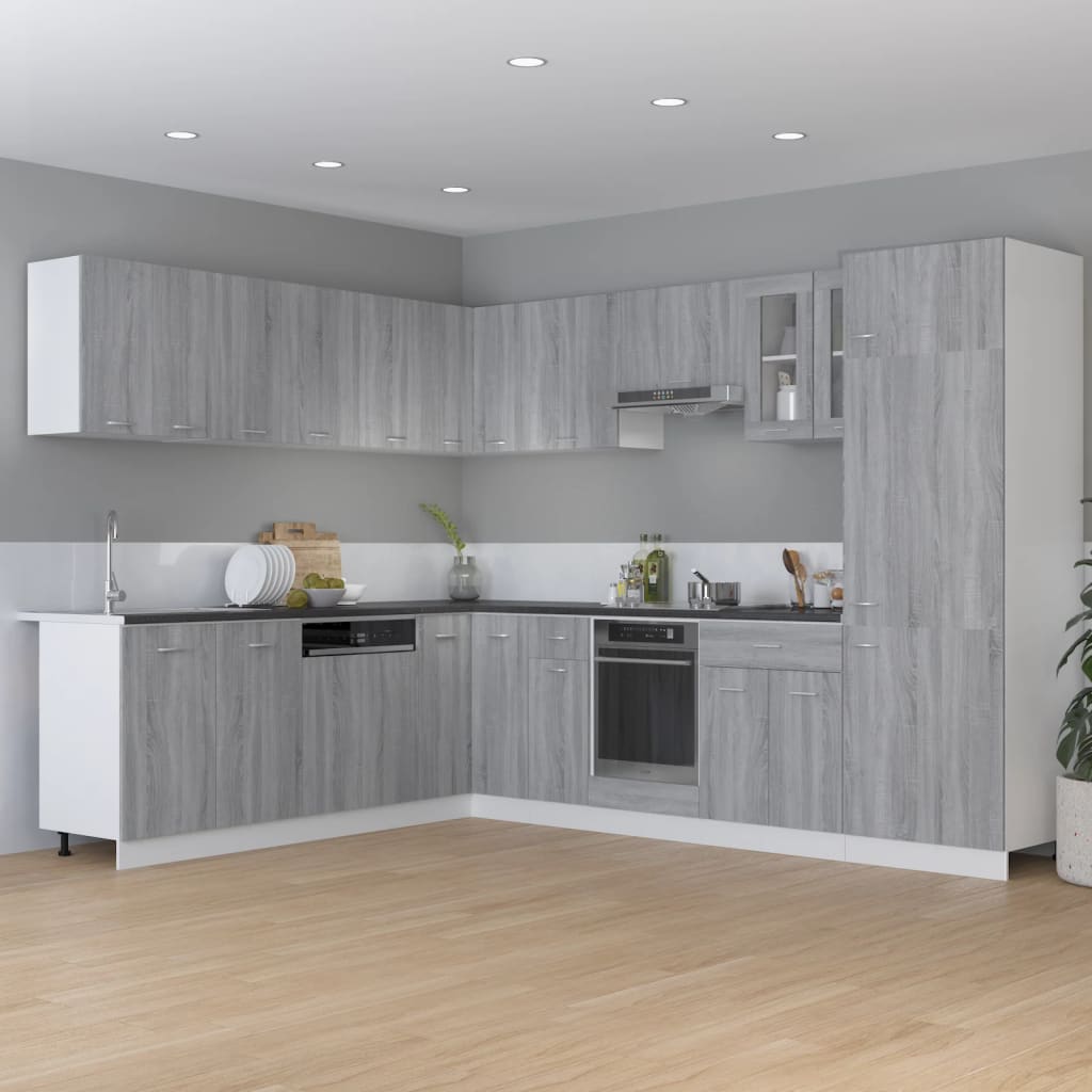 køkkenskab "Lyon" grå Sonoma 75,5x75,5x81,5 cm konstrueret træ