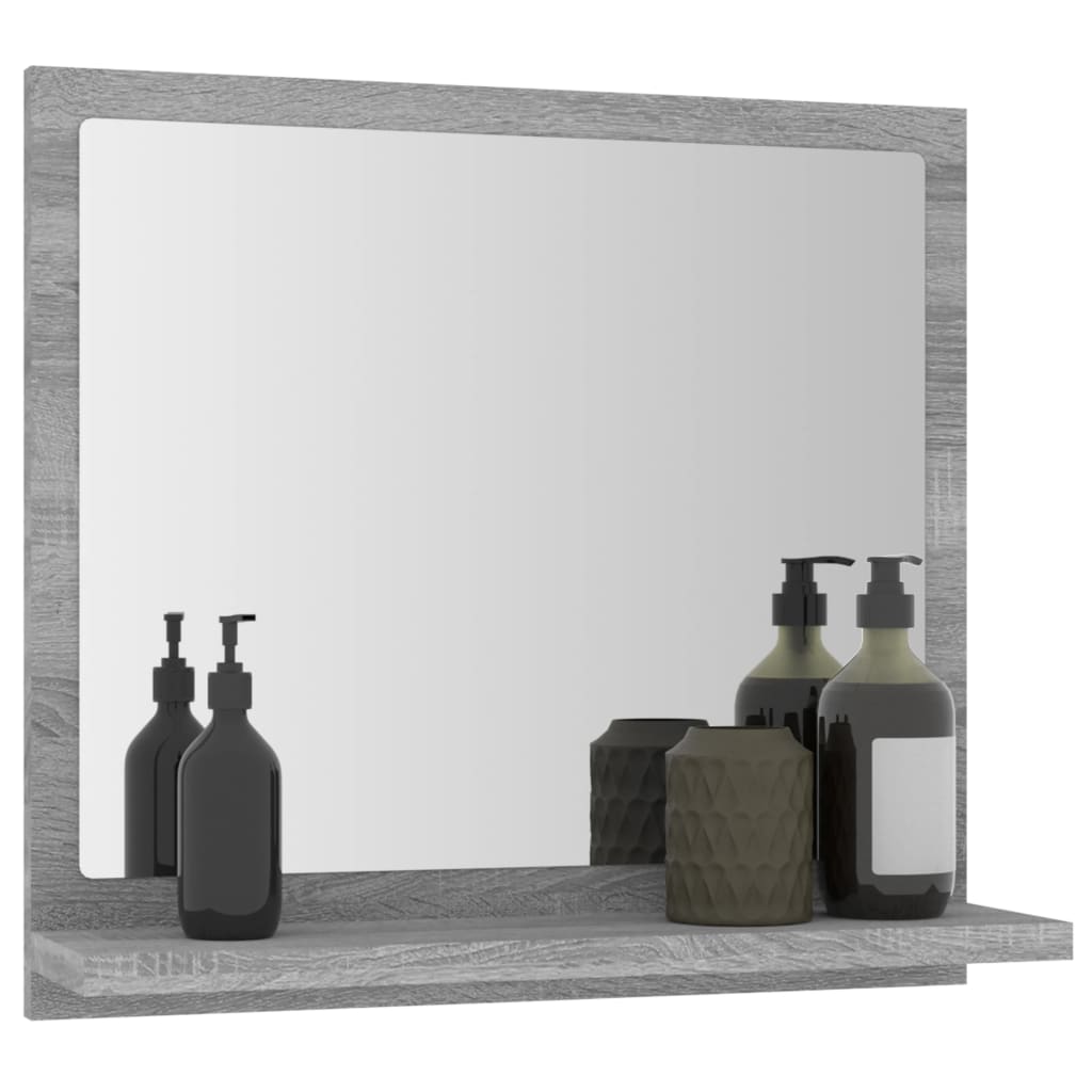 badeværelsesspejl 40x10,5x37 cm konstrueret træ grå sonoma-eg