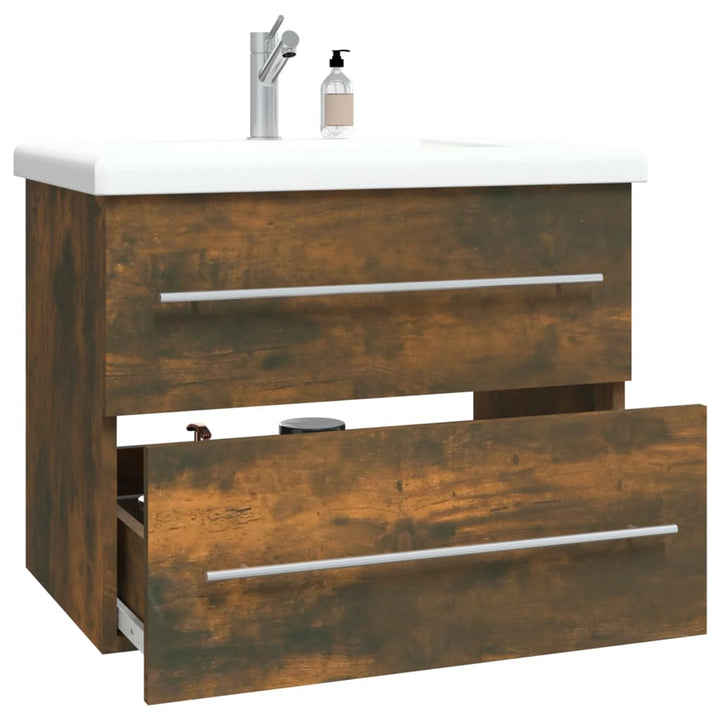 underskab 60x38,5x48 cm konstrueret træ røget egetræ