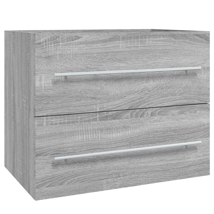 badeværelsesskab 60x38,5x48 cm konstrueret træ grå sonoma-eg