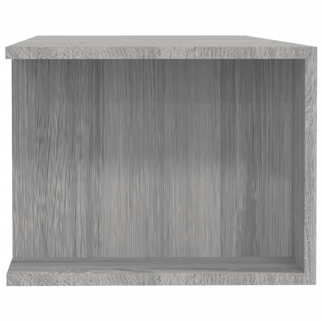 tv-bord med LED-lys 135x39x30 cm grå sonoma-eg