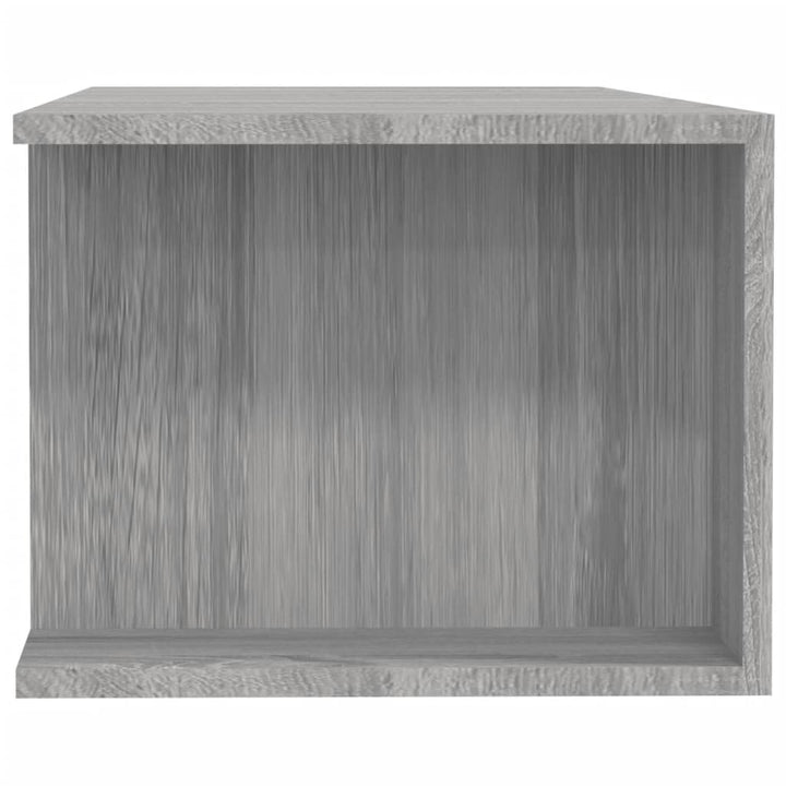 tv-bord med LED-lys 135x39x30 cm grå sonoma-eg