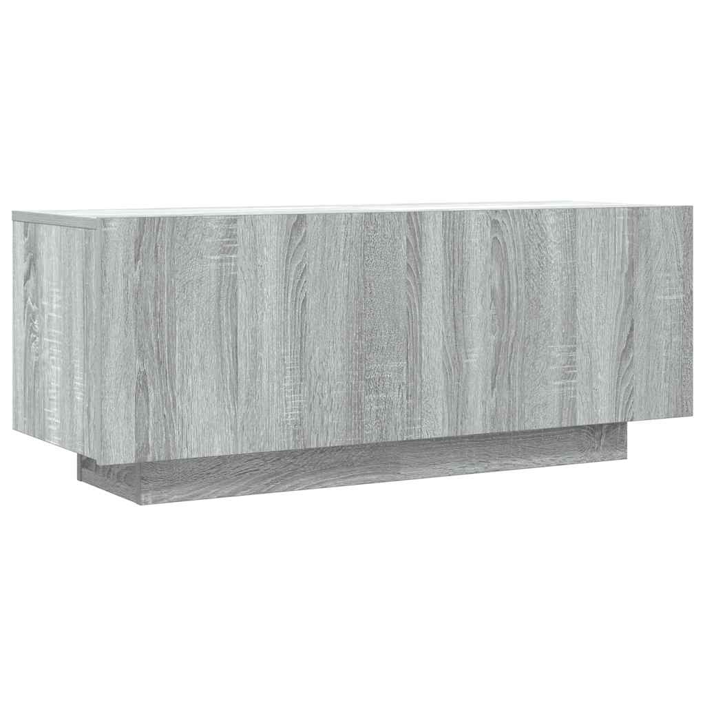 tv-bord 100x35x40 cm konstrueret træ grå sonoma-eg