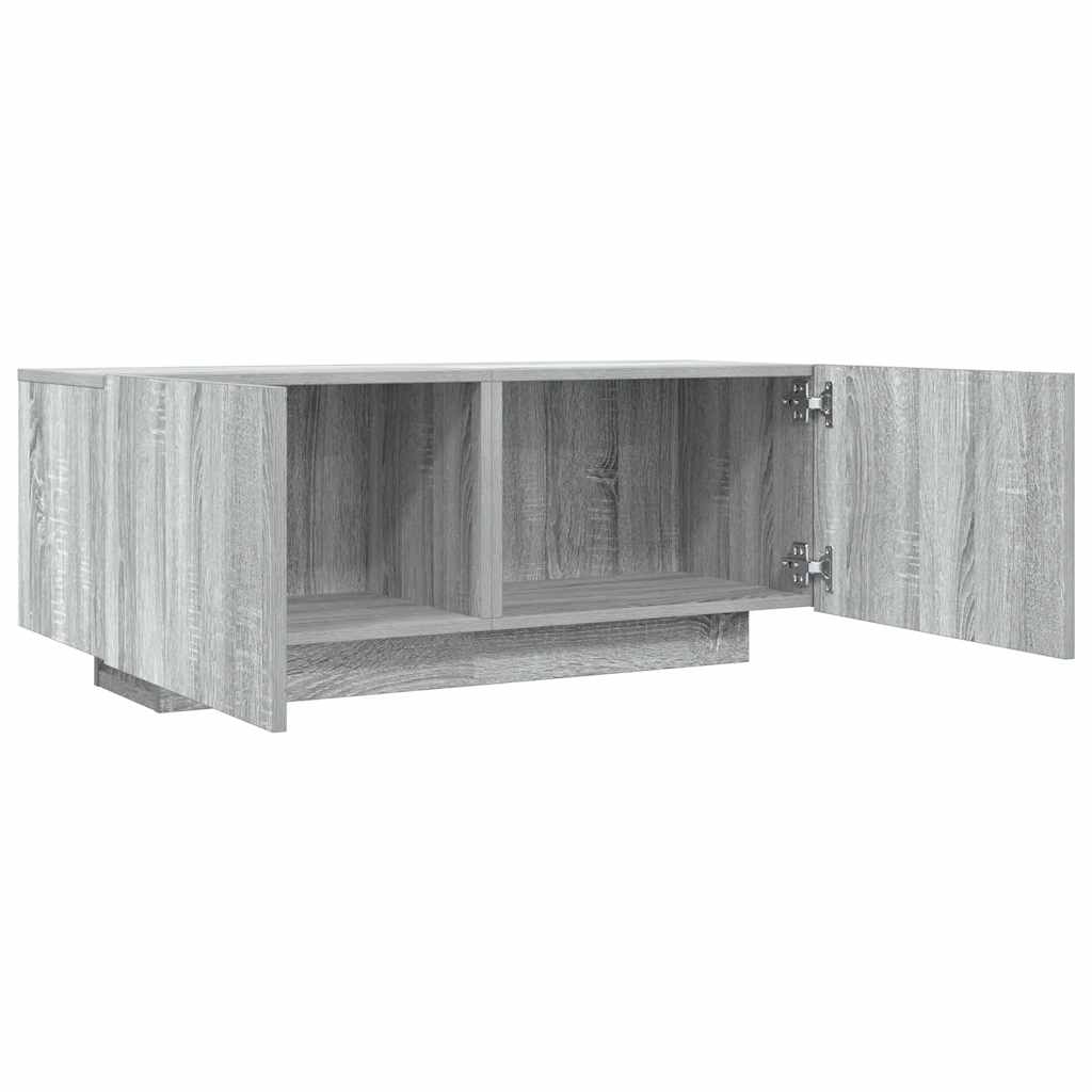 tv-bord 100x35x40 cm konstrueret træ grå sonoma-eg