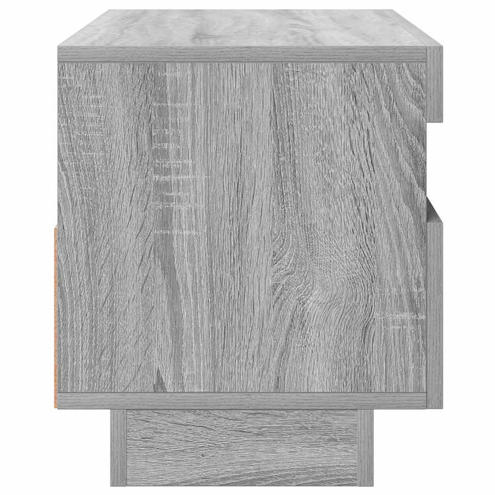 tv-bord med LED-lys 80x35x40 cm grå sonoma-eg