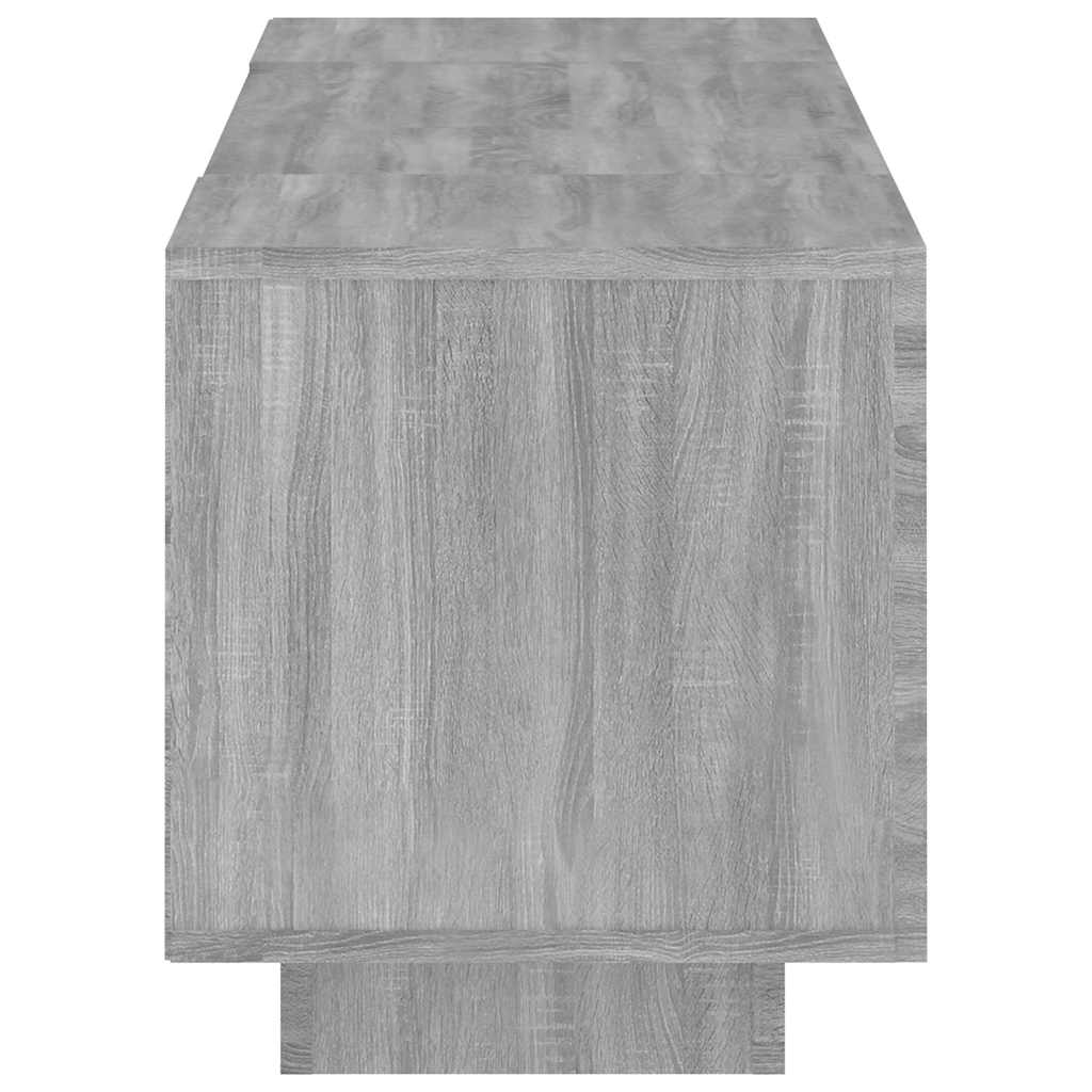 tv-bord med LED-lys 160x35x40 cm grå sonoma-eg