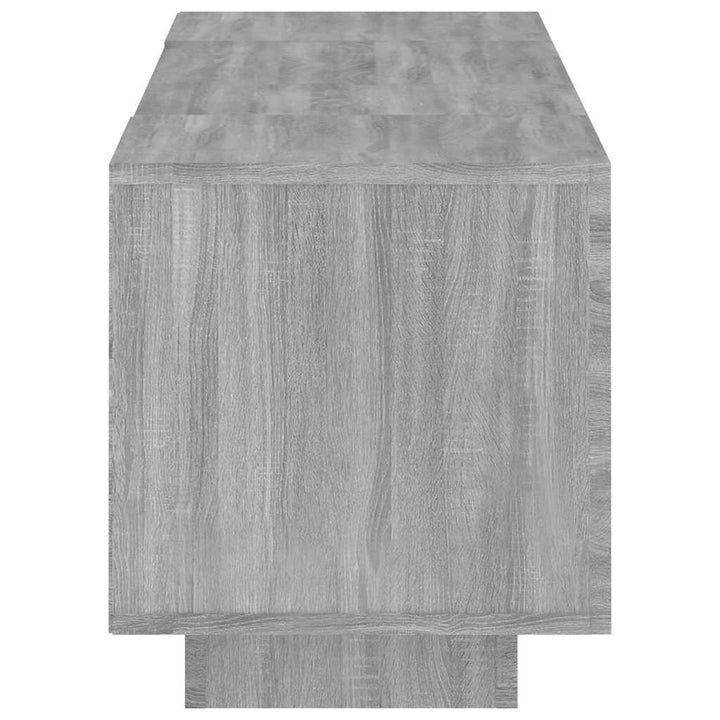 tv-bord med LED-lys 160x35x40 cm grå sonoma-eg